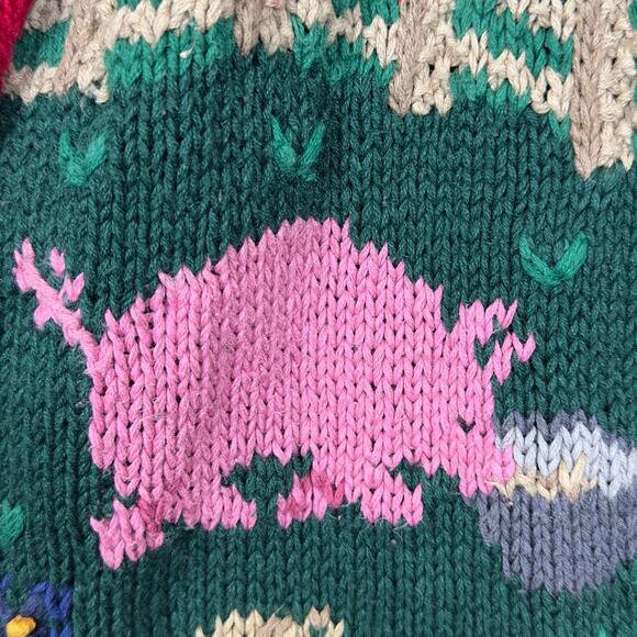 Signature by Northern Isles Knitted by Hand Farm Animals Apple Tree Red XL VTG! - Picture 4 of 15